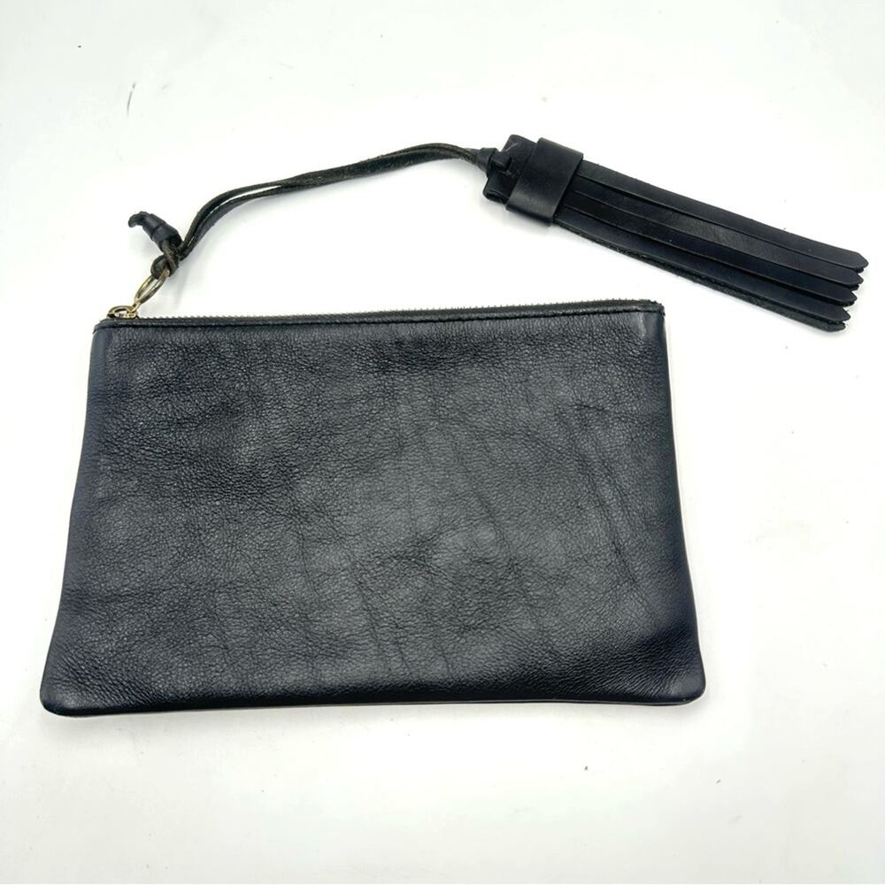 MADEWELL  women's  leather  wristlet clutch coin pouch  zipper closure